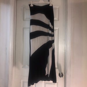 Black and white skirt.